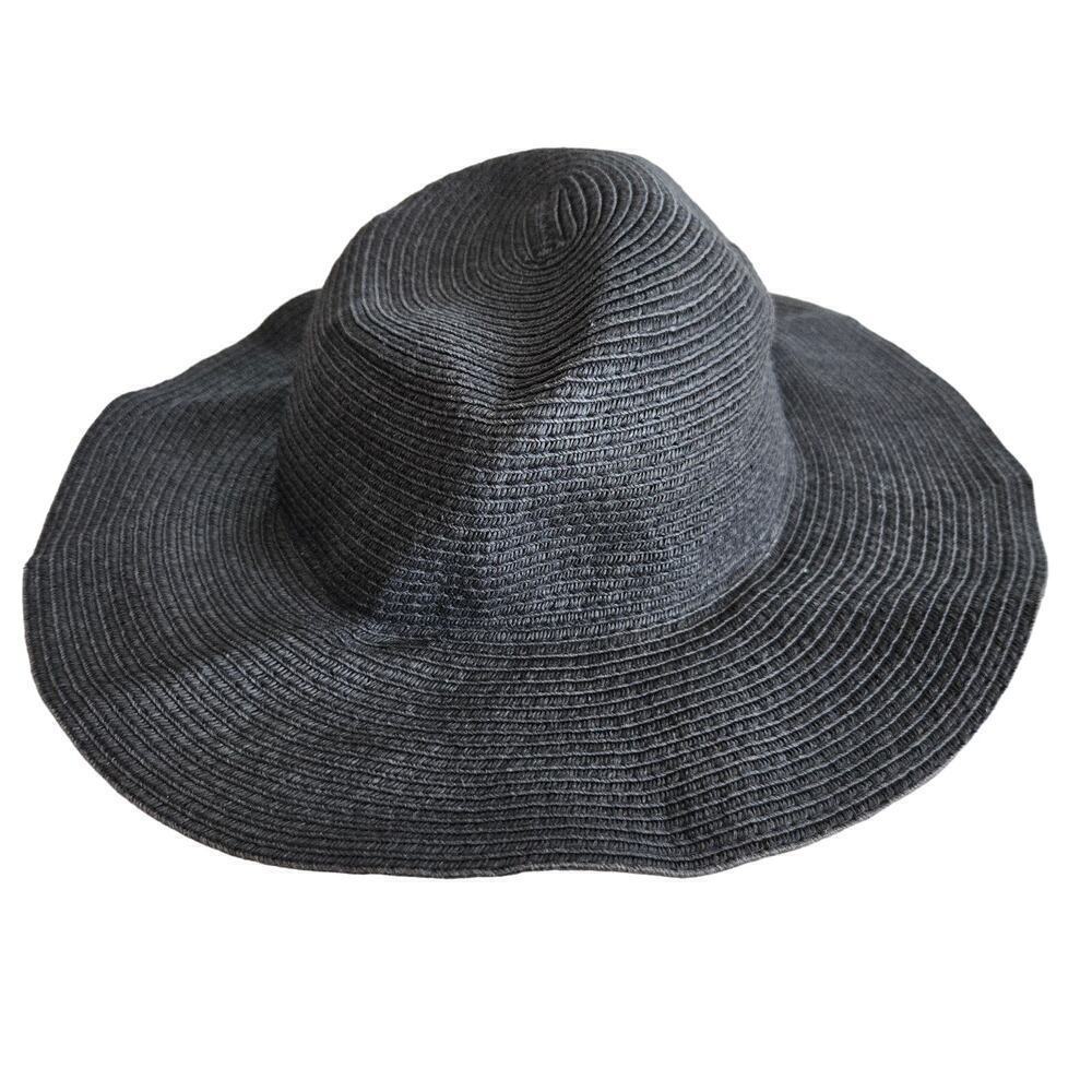 Madewell Packable Messa Straw Hat Black Small Medium